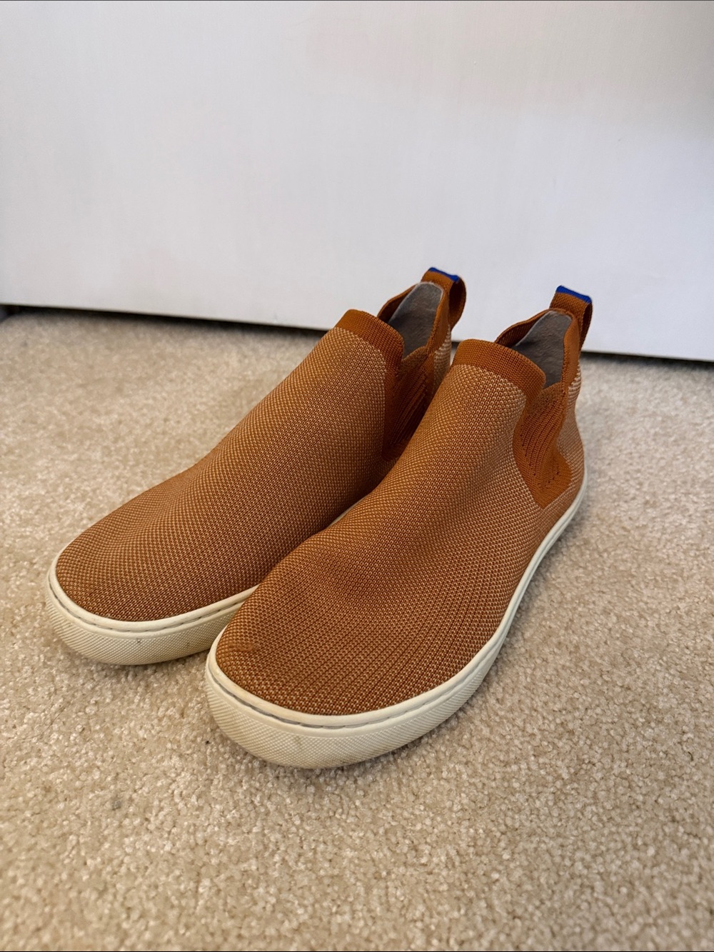 Rothy's Chelsea High Rise slip on Sneakers in Camel